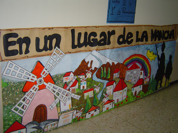 Me gustaría colaborar en vuestra exposición sobre El Quijote y os envío un mural cofeccionado por alumnos del COLEGIO JESÚS MAESTRO (DISCÍPULAS) de FERROL, en Galicia.  
